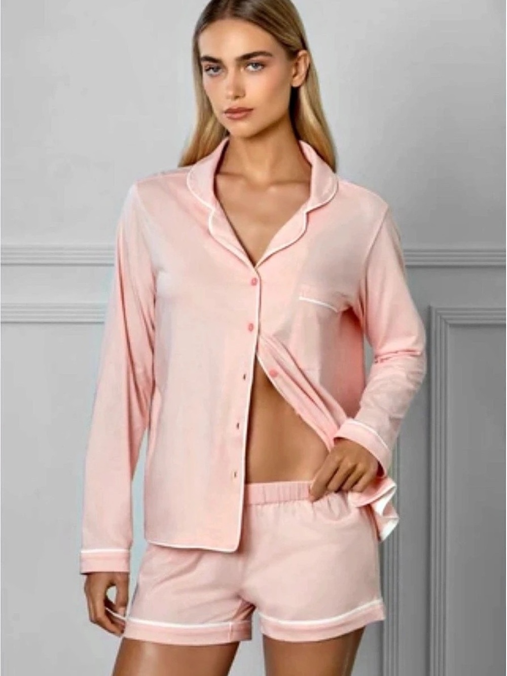 Gooseberry Intimates Cozy PJ Set Pink Pajama Set